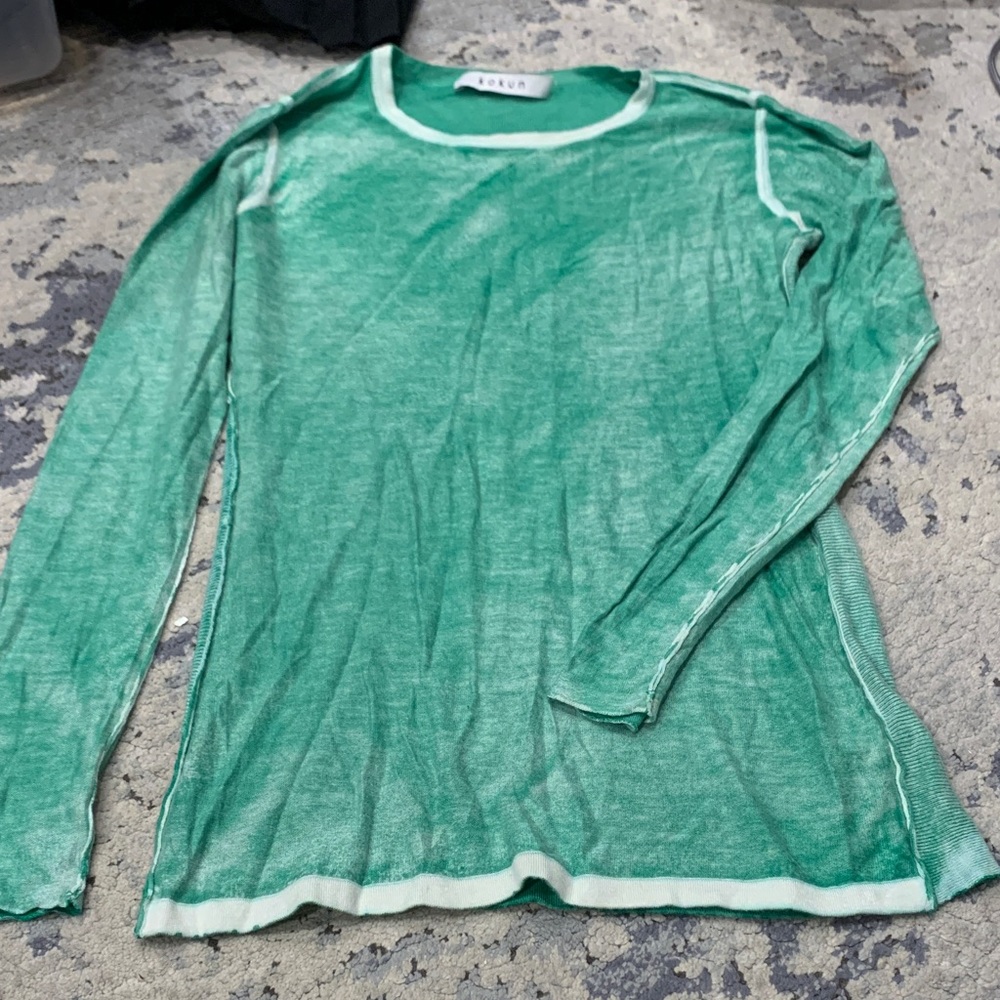 Lightweight Green Crewneck Sweater by kokun